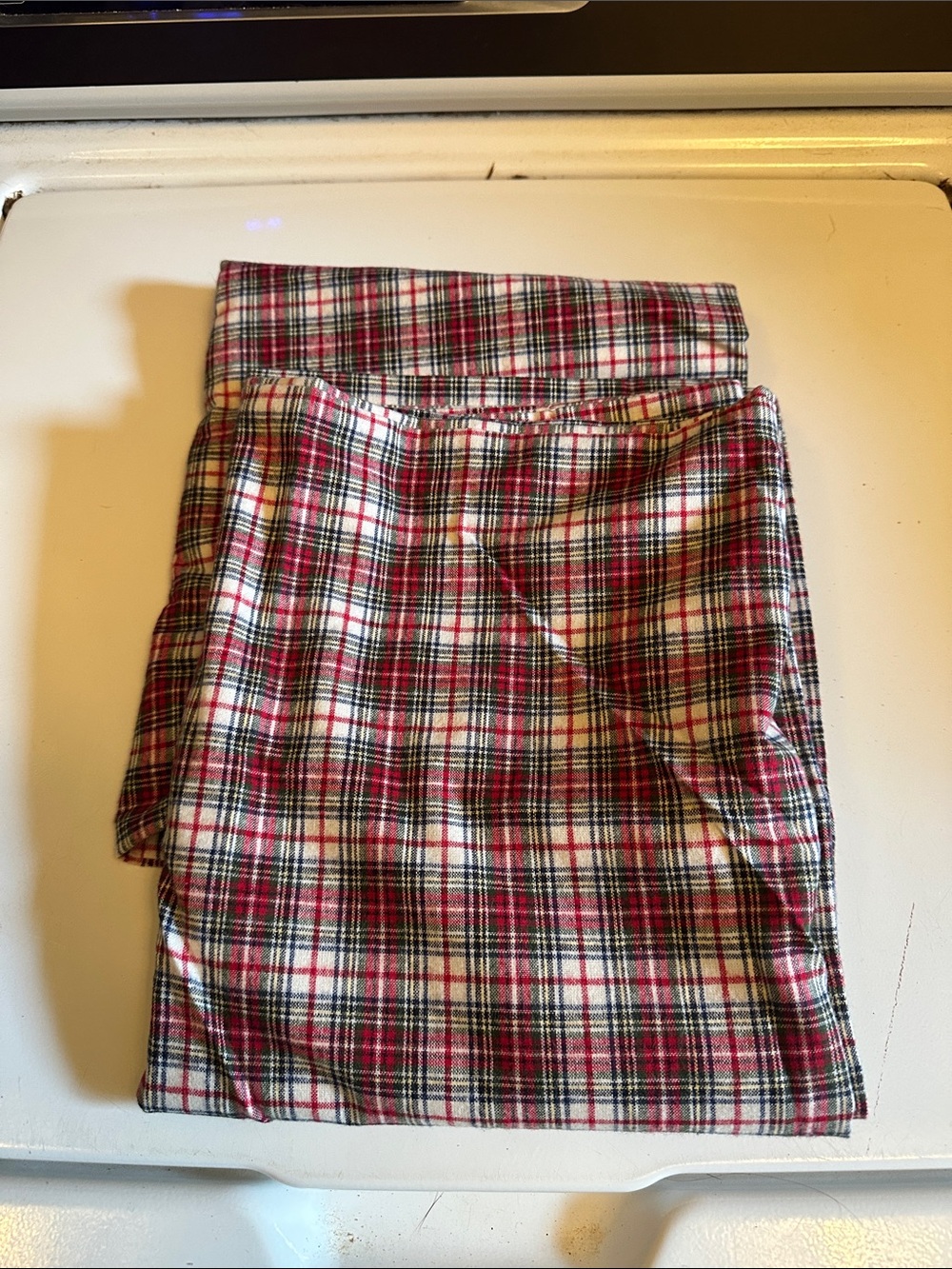 Lands' End Red, White and Green Plaid Pillow Cover